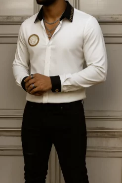 VERSACE Long Sleeves Button Down Shirt Limited For Men DC-CCY-22062502